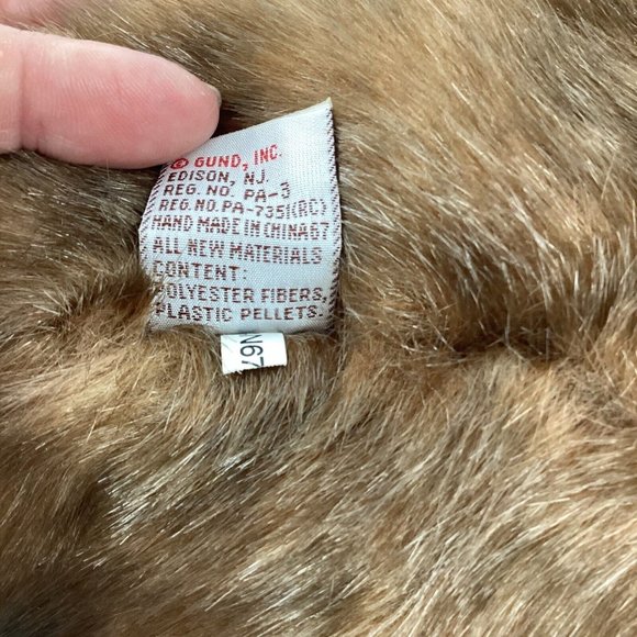 Gund Bear Plush Stuffed Animal Pot Belly Long Soft Brown Fur Plush 14" Soft - Picture 7 of 9